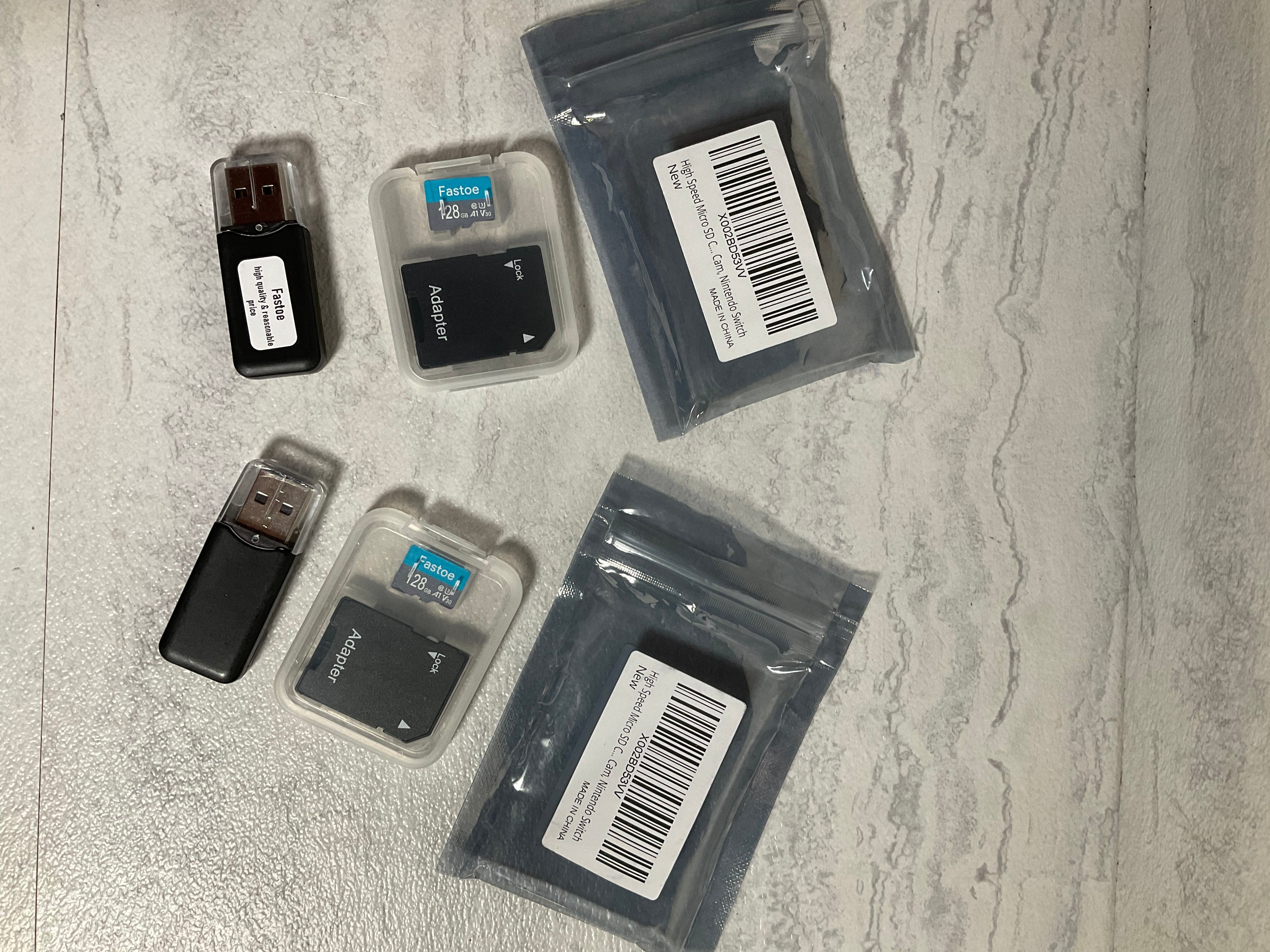 (2 pack) 128gb Micro SD card w/ Reader & Thumb Drive (6958184988855)